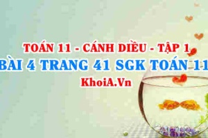 Bài 4 trang 41 SGK Toán 11 tập 1 Cánh Diều